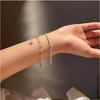 iF ME 2pcs/set Fashion Double Silver Glitter Bracelet Heart-shaped Pendant Bangles Accessories Women
