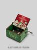 Top Home Gift: Hand-Crank Wooden Merry Christmas Music Box Ornament