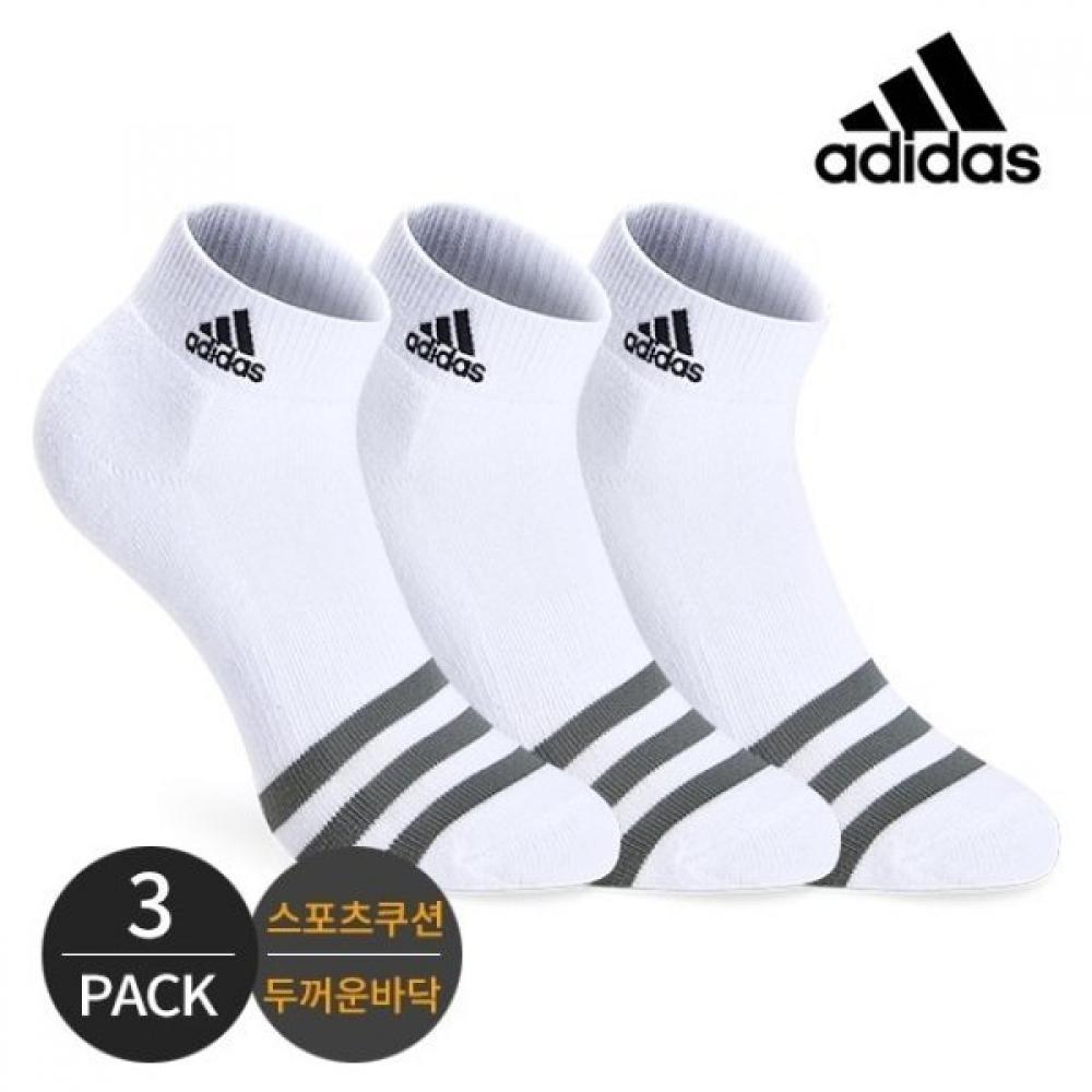 

Adidas Women s Cushion Front Three Line Embroidery Ankle Socks 3P WH