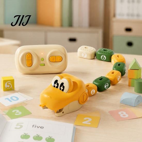 Interactive Snake Toy Set 1/2 Sets Remote Control Car Toy, Magnetic Eating Itself Game 2 Player Electric RC for Kids