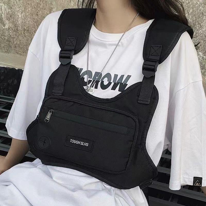 Waterproof Functional Chest Rig Bag, Outdoor Tooling Vest Bag Hip-hop Handsome Portable Waistcoat Chest Pack