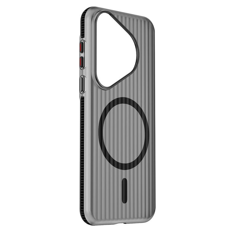 Applicable To Huawei Pura90Pro Mobile Phone Case Corrugated Grating Magnetic Anti-skid nova14Pro Anti-drop Protective Case