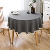Round Tablecloth - High-End, Waterproof, Oil-Proof, Wash-Free, Imitation Cotton and Linen for Dining or Coffee Tables
