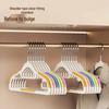 Non-Slip Rainbow Plastic Clothes Hangers with Anti-Slip Shoulder Design for Household Use