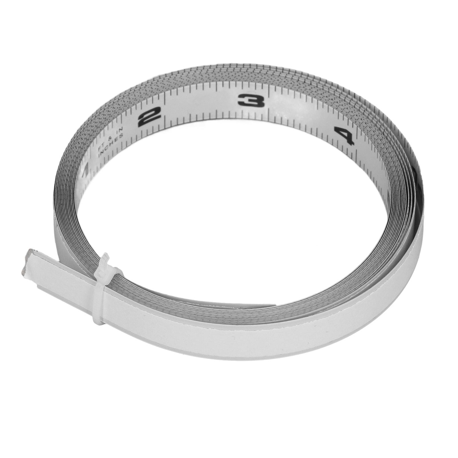 

Self Adhesive Tape Measure Double Scales Carbon Steel Measuring Tape for Table Saw Workbench 12FT 144 Inch