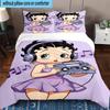 3PCS Laday In Red Dress 3pcs Bedding,Including 3PCS Duvet Cover And 2pcs Pillowcases Perfect for Christmas,Ideal for Bedroom, Dormitory