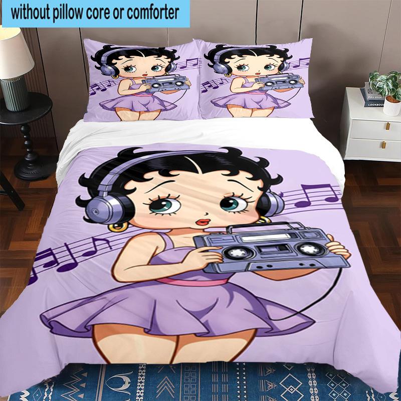 3PCS Laday In Red Dress 3pcs Bedding,Including 3PCS Duvet Cover And 2pcs Pillowcases Perfect for Christmas,Ideal for Bedroom, Dormitory