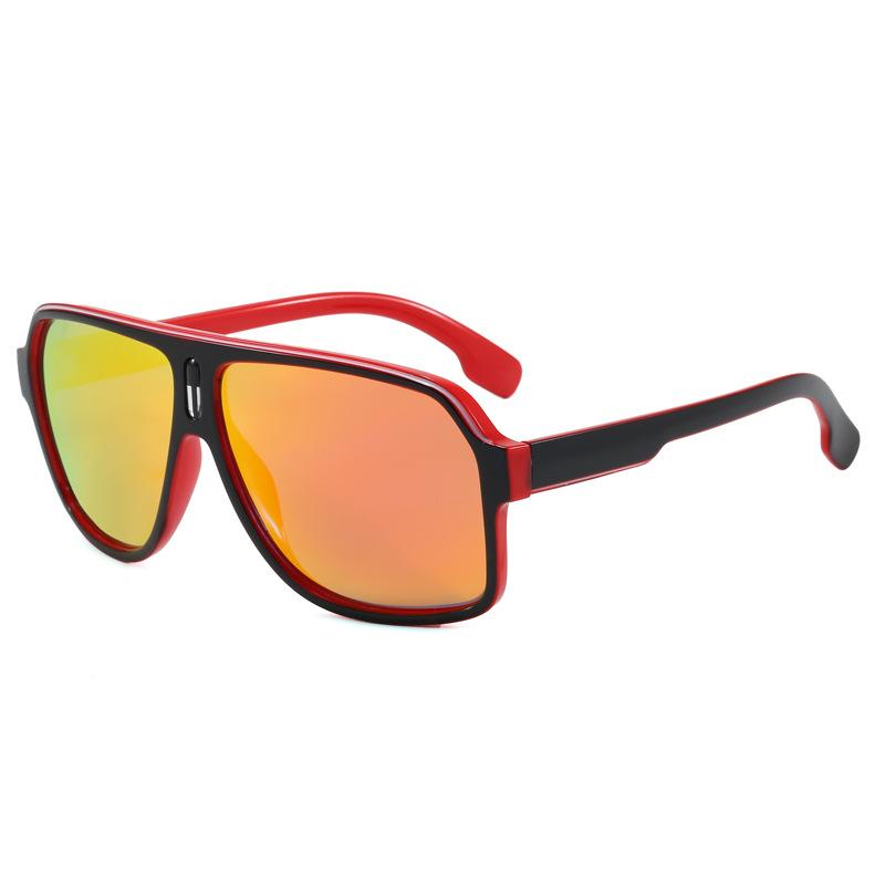 Large frame outdoor mountaineering cycling sports sunglasses men's and women's same retro fishing glasses