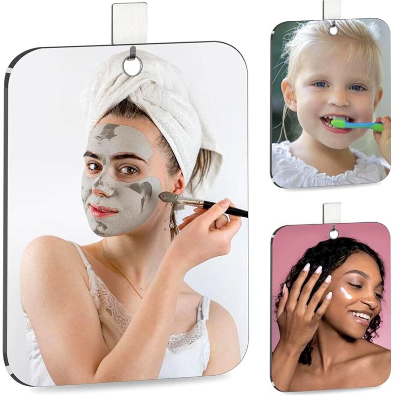 1Pc Acrylic Shatterproof Shaving Portable Bathroom Travel Shower Mirror Women Makeup Wall Hanging