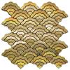 1Pcs Fan Shape Mosaic Ceramic Personality DIY Background Wall Bathroom Homestay Pool Kitchen Bathroom Wall Paper Home Decoration
