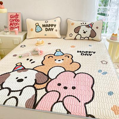 Summer Ice Silk Latex Mat Three-Piece Air Conditioning Mat Washable Folding Dormitory Student Household Latex Mat Mattress