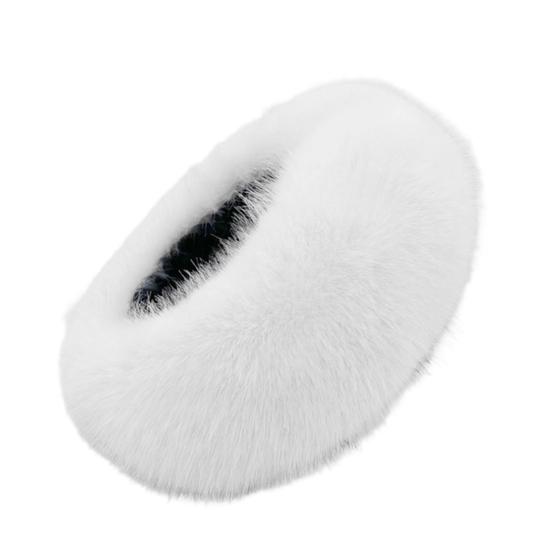 Winter Hat Hollow Top Design Wide Brim Plush Hat Solid Color Outdoor Activities Cycling Travel Insulated Headgear