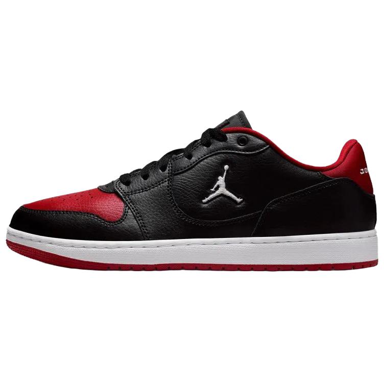 Jordan Court Connect Versatile Comfortable Low-Top Retro Basketball Shoes Men sneaker Black Red IQ5698-003 40