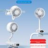 Compact Clip-On Multi-Functional USB Portable Fan with Digital Display for Umbrella, Waist, or Desktop Use