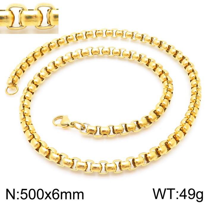 Square Pearl Stainless Steel Titanium Necklace for Men and Women