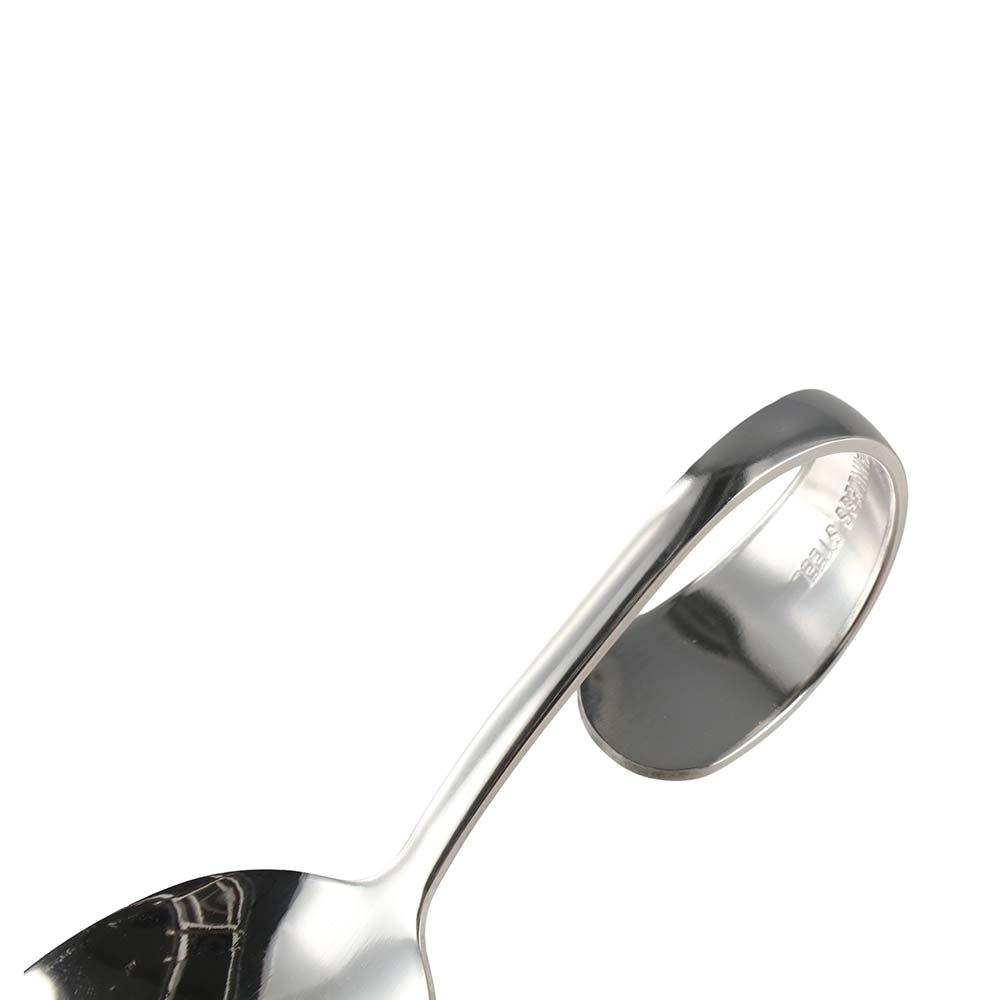 Rustproof Curved Handle Spoon Stainless Steel Serving Spoons Kitchen Tableware Dessert Spoons  Baby