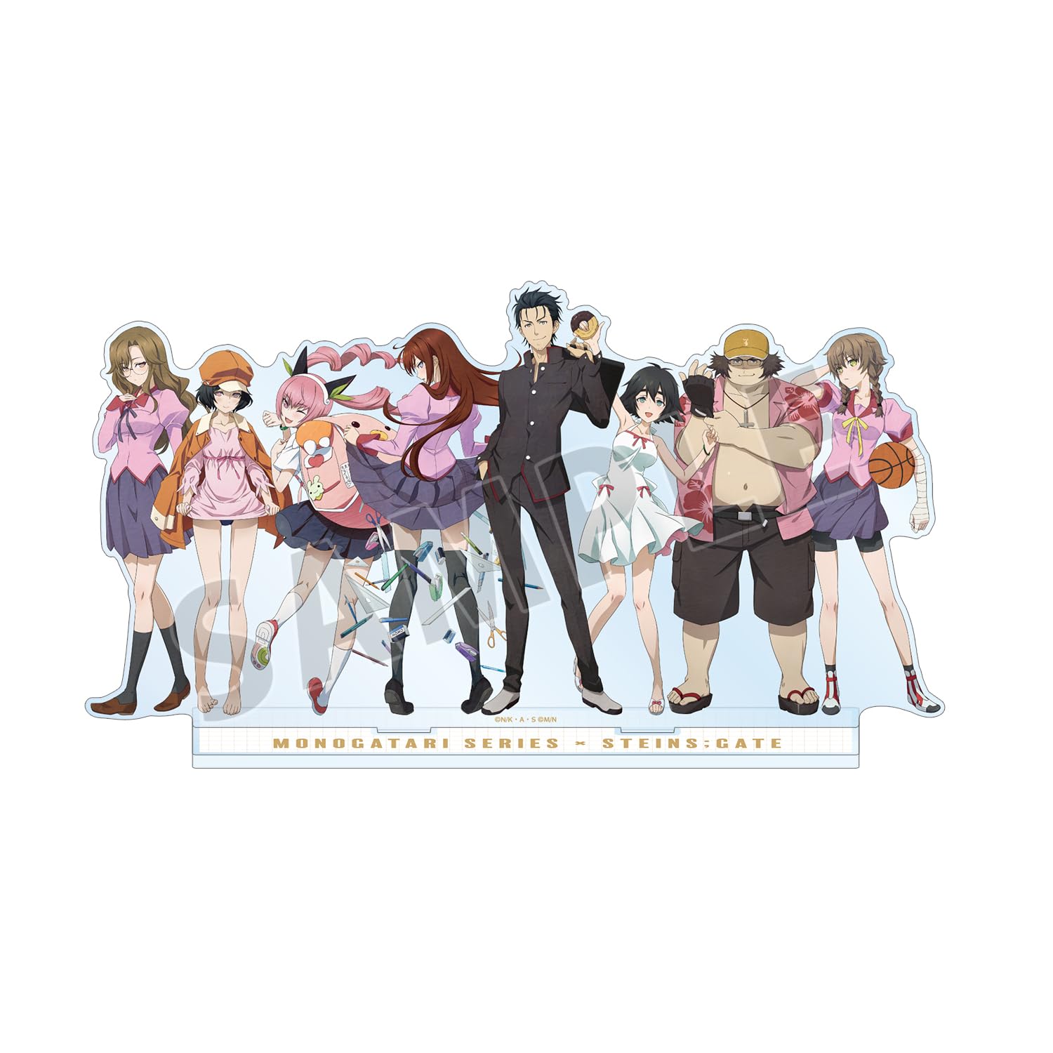 Monogatari Series x STEINS GATE Original Collaboration Illustration Ver. Group B Group BIG Acrylic Stand