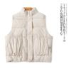 Vest Winter New Women's Clothes Minimalist Easiest for Match Loose and Warm Stand Collar Zipper Hidden Hook Double Pocket Cotton-Padded Coat 29898