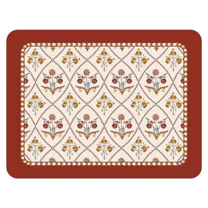 Printed Dish Drying Mat Desk Drain Pad Heat Resistant Counter Top Mats Kitchen Placemat  Absorbent Drain Pad Home Rugs Supplies