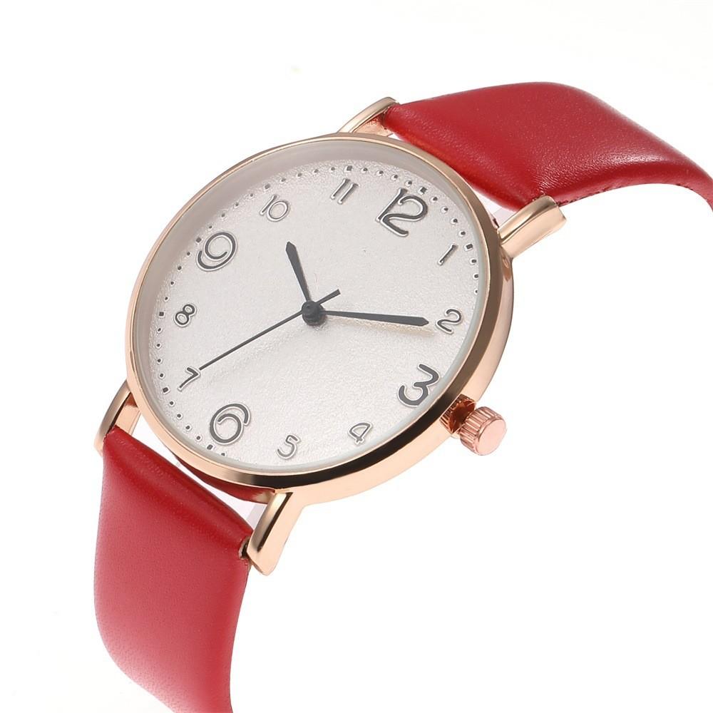 Khorasan Fashion Womens Quartz Watch With Leather Strap For Casual And Office Use