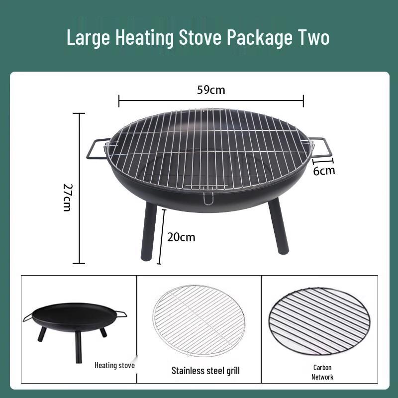 Indoor Charcoal Grill & Heater Set