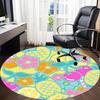 1pc Pineapple Floral Pattern Office Round Rug, Non-slip, Soft and Durable Office Rug for Interior Decoration, Perfect for Office, Beautiful Decoration