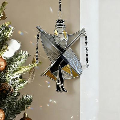 Yousheng Handgefertigte Buntglas Frauen Spinner Dekoration Vintage Acryl Ornament Sonnenfänger Outdoor Garten Hof Fenster Hängende Deko