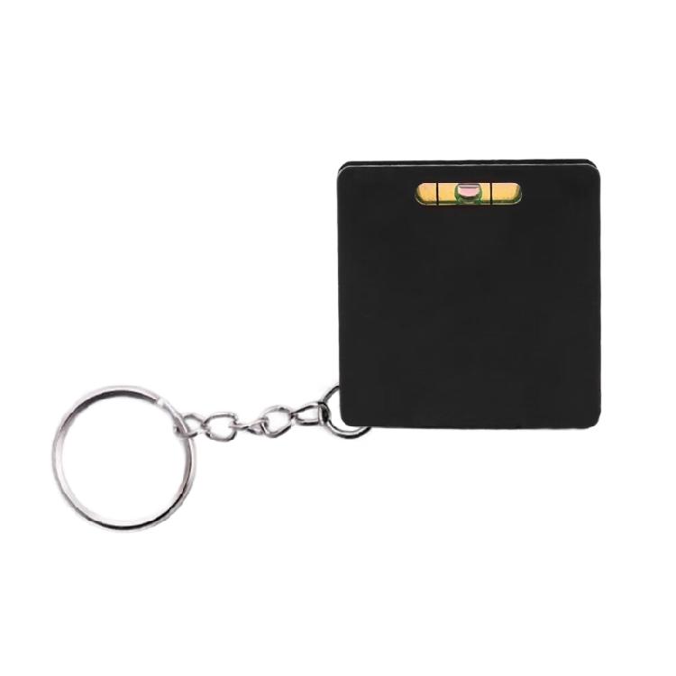 

Easy to Carry Keychains Mini Steel Tape Measure Integrated Bubble Level 1m Measuring Length Auto Retract Function Double Scale чорний