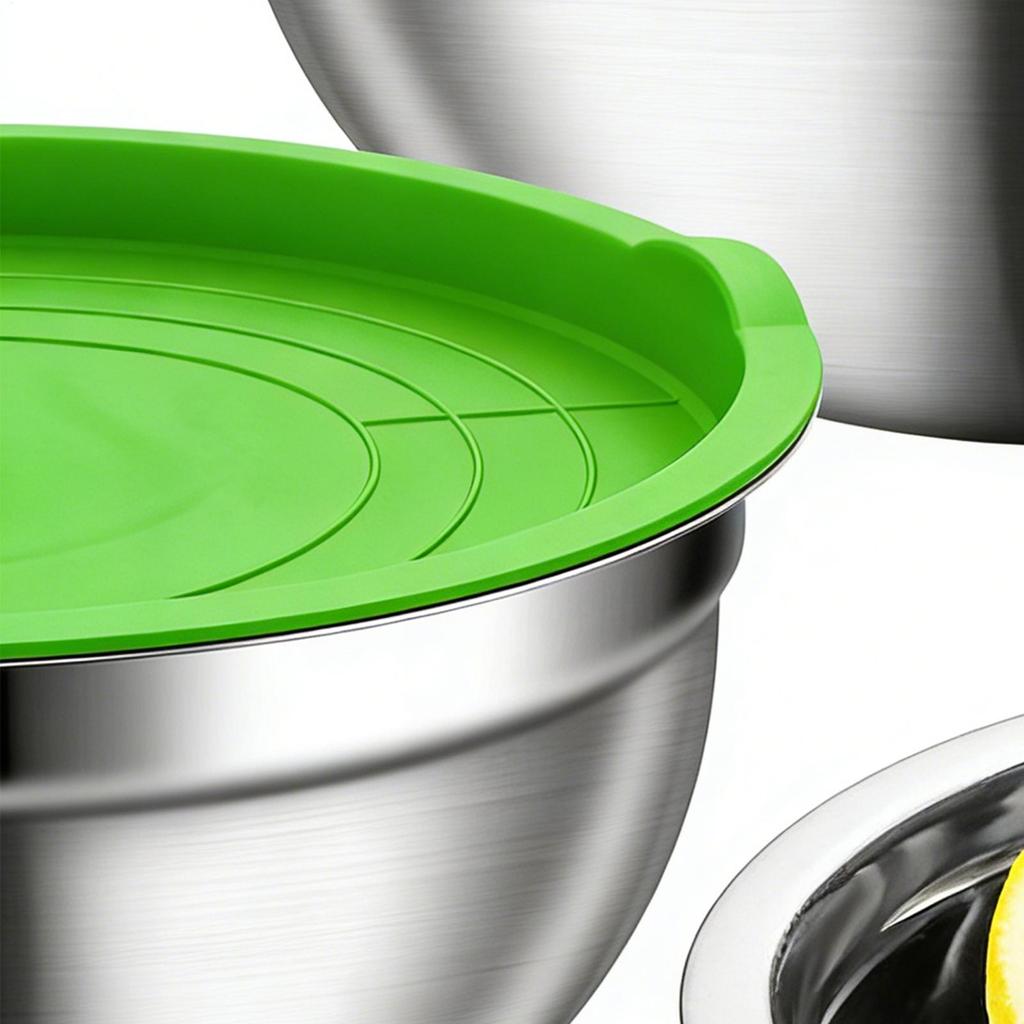 Steel Mixing Bowls Stainless Steel Round Nesting Non-Slip Salad Making Mixing Bowls For Sauce Snacks Eggs Seasonings Vegetables