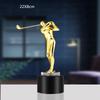 Customized High-End Golf Crystal Trophy, Souvenir, Home Decoration, Creative Metal Commemorative Rod, One Hole Award, 1Pc