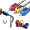 Magnetic Bit Holder Magnetic Ring Strong Magnetizer Demagnetizer 6.35mm Phillips Cross Head Screwdriver Bit Holder Hand Tools