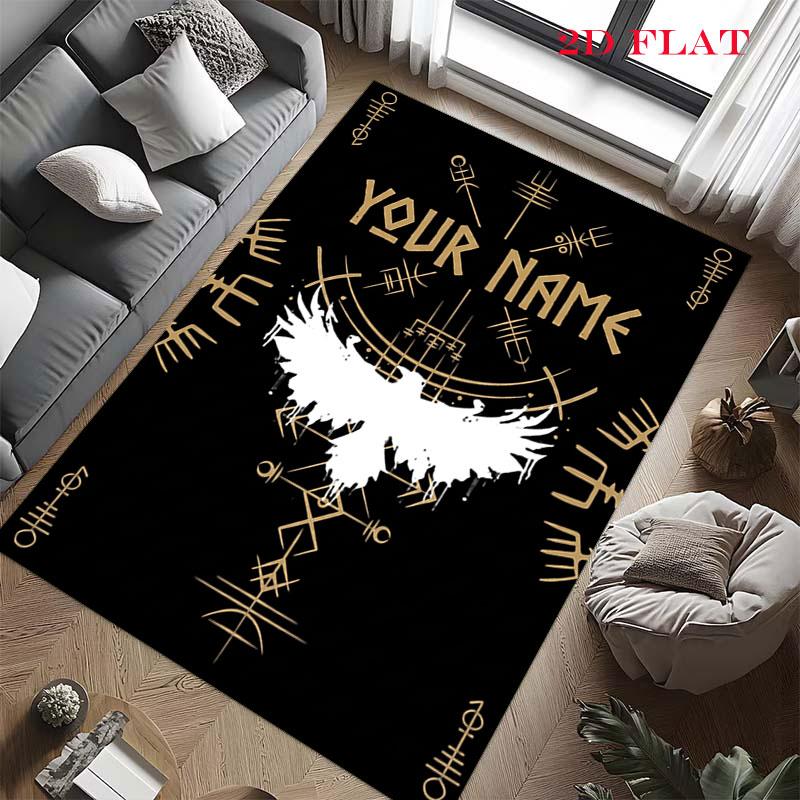 Custom Viking Carpet Rug for Living Room Bedroom Home Sofa Decoration,Kids play Nonslip Floor Mat
