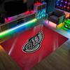 Detroit Red Wings Design Crystal Velvet Carpet Cozy Non?Slip Printed Rug For Bedroom Living Room Entrance