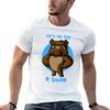 Lets Go for a Swim Dog TShirt Trendy Print Short Sleeve TShirt