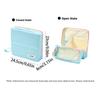 Large Capacity Vertical Makeup Bag Multi-Compartment Standable Skincare Storage Bag Portable Partitioned Student Stationery Bag