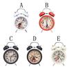 Classic Vintage Silent Metal LED Night Light Twin Bell Alarm Clock Ticking Retro Tableclock