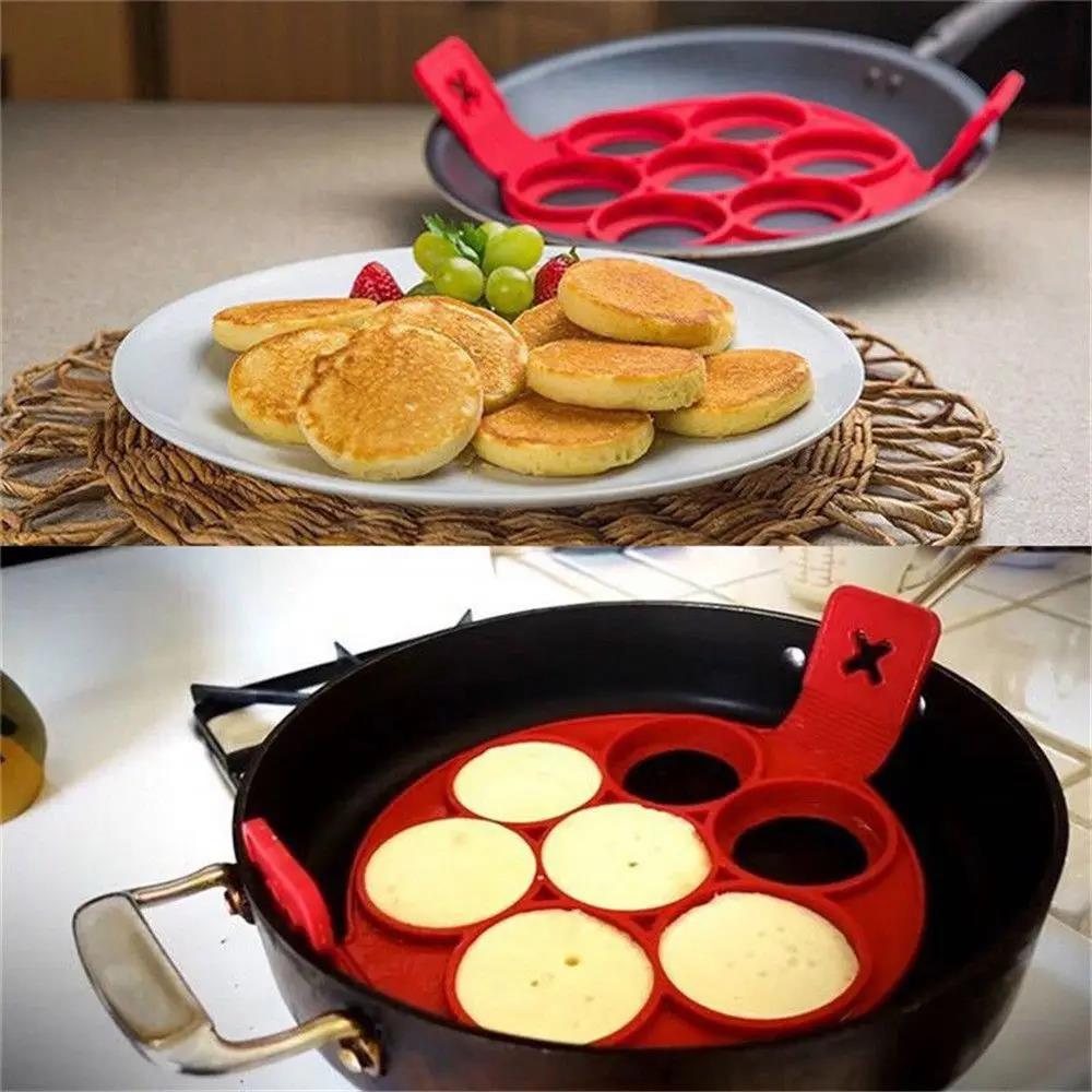Egg Pancake Ring Nonstick Pancake Maker Mold Silicone Egg Cooker Fried Egg Shaper Omelet Moulds for Kitchen Baking Accessories 2