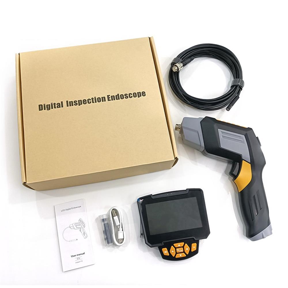 Handheld Industrial Endoscope 4.3 Inch High Clear Screen Borescope Camera with Light 1080P Water Resistant Inspection