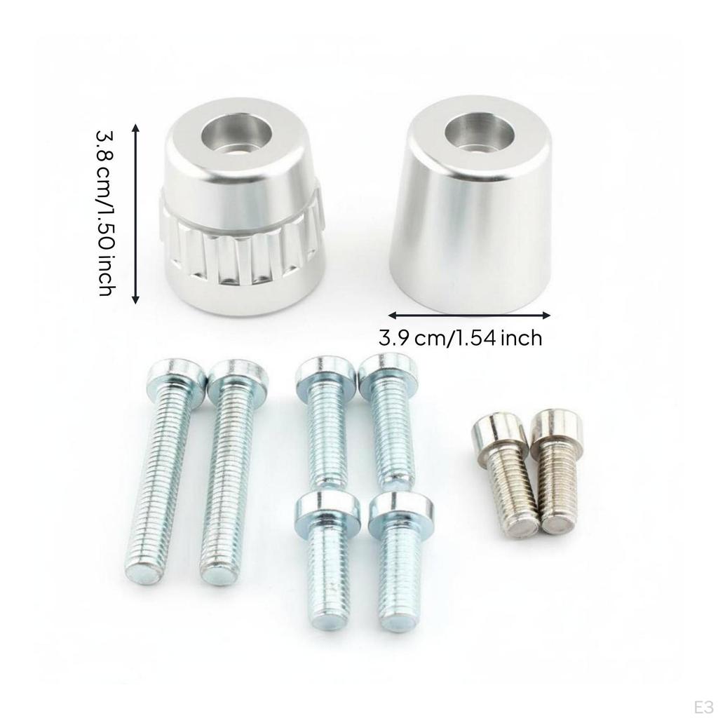 Motorcycle Handlebar End Plug with Mounting Screws Anodized Machined Black