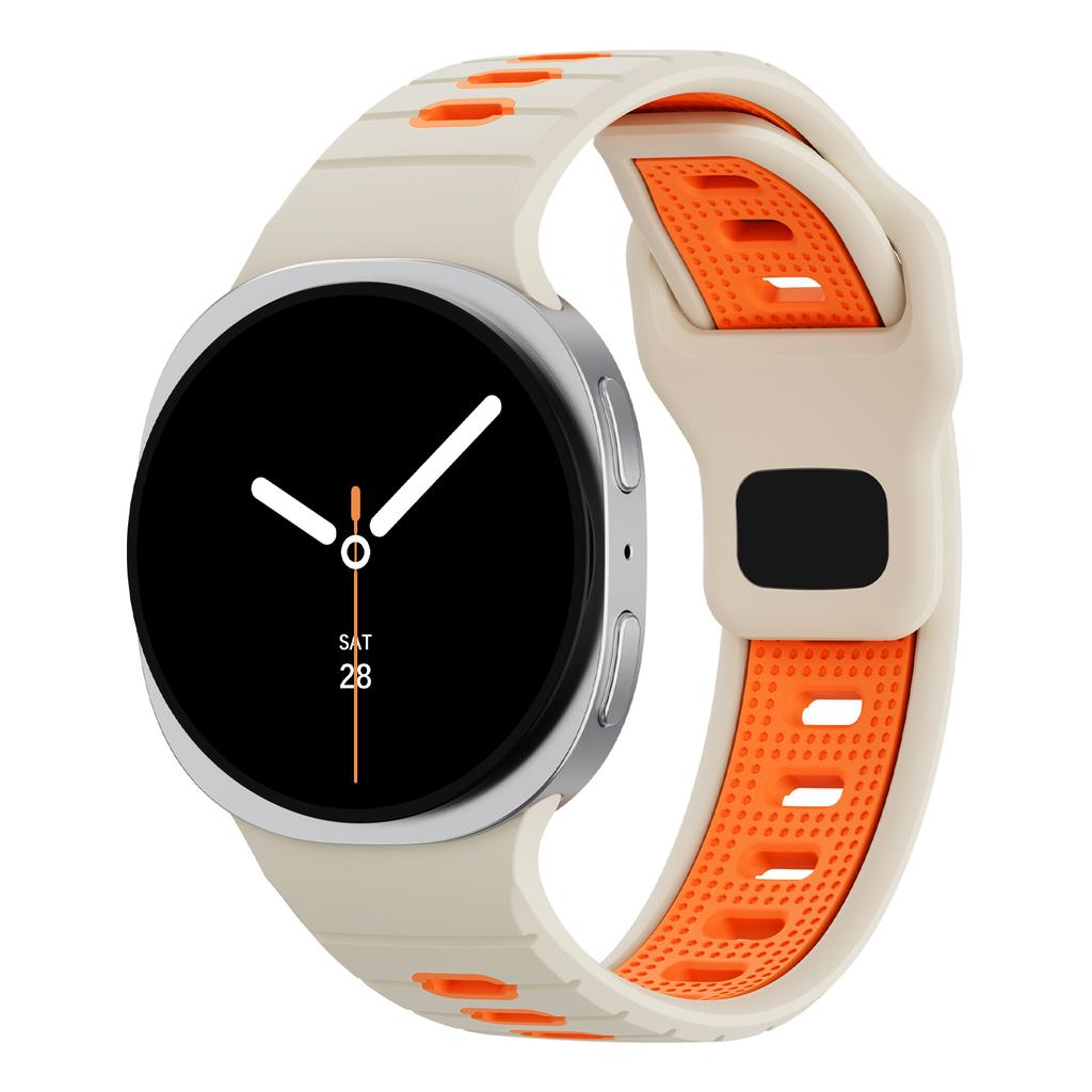 Two-Tone band for Samsung Galaxy Watch 8 strap 40mm 44mm 46mm sport silicone Breathable Bracelet correa Galaxy Watch 8 classic