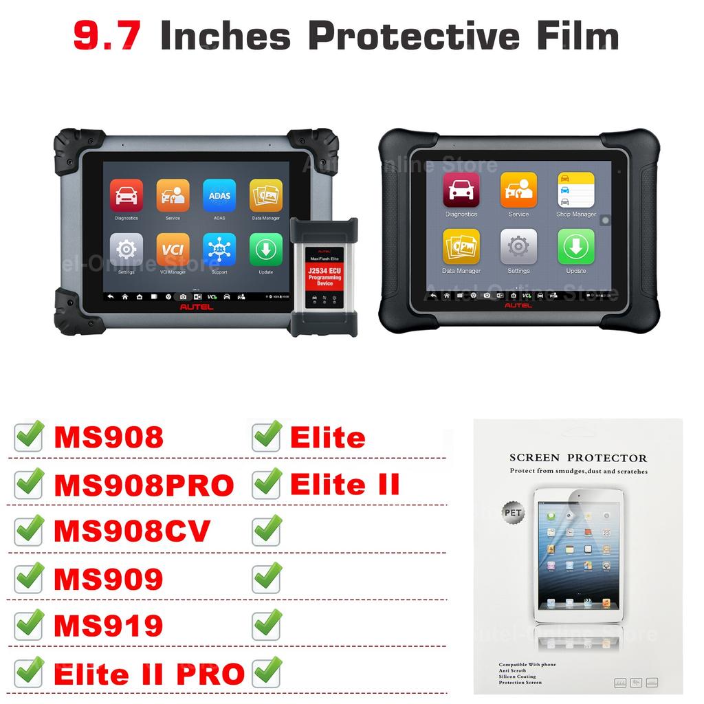 Autel Scanner Protect Film 5.5/ 8/ 9.7/ 10.1inches Screen Protector Compatible with KM100/ MK808BT/ MP808BT/ DS808/ IM508/ IM608
