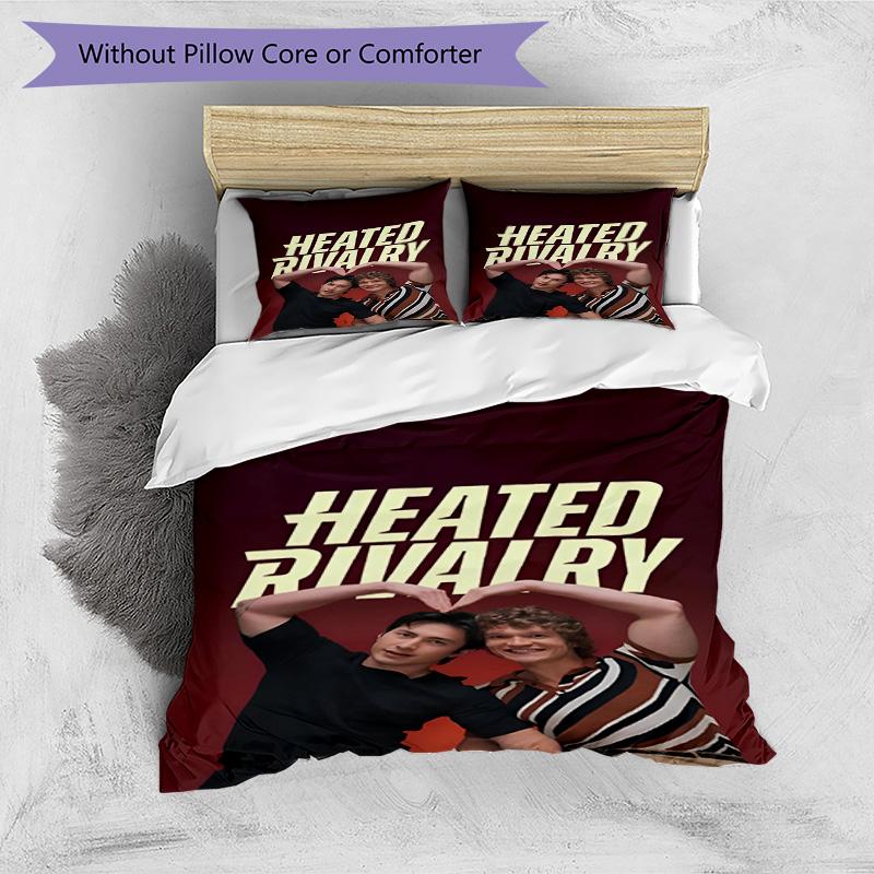 3pcs Duvet Cover Set (1*Duvet Cover + 2*Pillowcase, Without Core), Heated Rivalry Print Bedding Set, Bedroom Decor, All‑Season, Birthday Gift