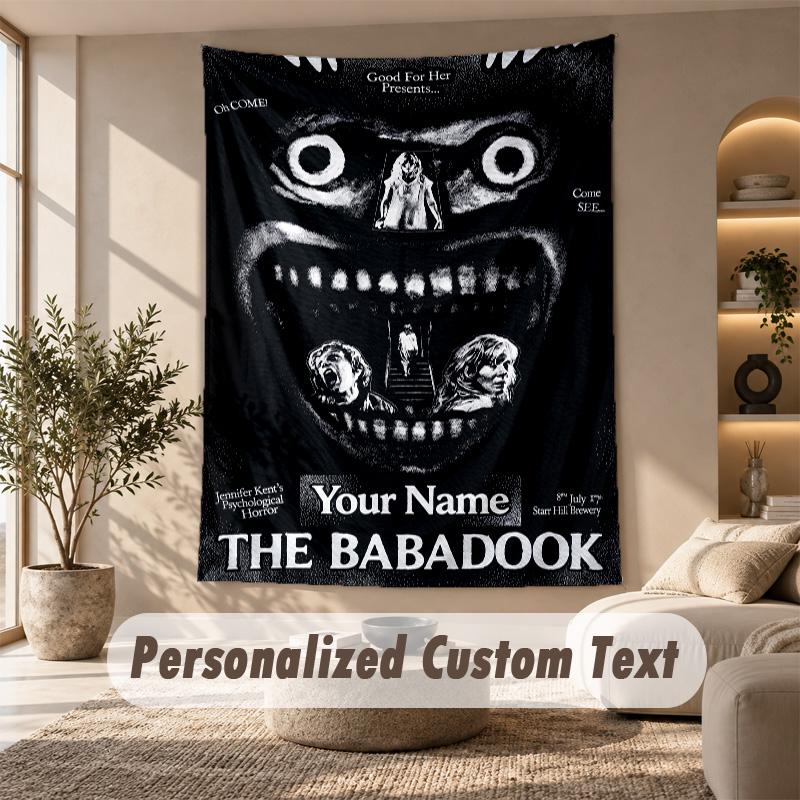 Tapestry Custom Name Text, Wall Hanging Tapestry Home Room DecorThe Babadook
