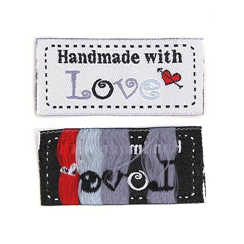 10 ks Ručně vyráběný štítek na oblečení Pletené čepice Tašky Šicí doplňky Štítky na oblečení Ručně vyrobeno s láskou Štítek