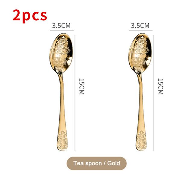 Stainless Steel Cutlery Set Portable Dinnerware Set Tableware Knife Fork Spoons Set Kitchen Utensils Sets Gift 1/2/4/8/16/24pcs