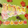 60 Pcs 60 ft Fall Thanksgiving Bulletin Board Border Pumpkin Maple Leaves Bulletin Board Border Trim Scalloped Decorations Stickers for Fall Autumn