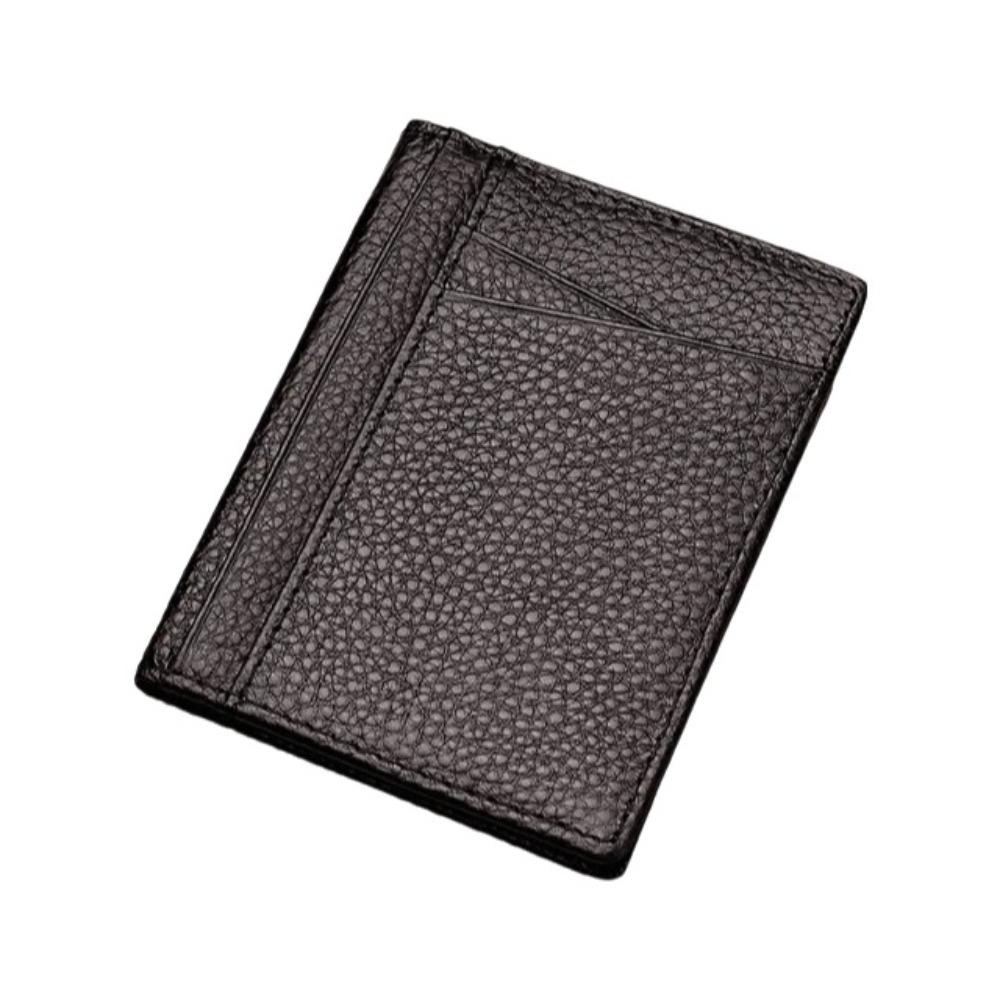 

Портативный мужской держатель для карт Многофункциональный держатель для ID-карт Простой держатель для кредитных карт Унисекс кофейный