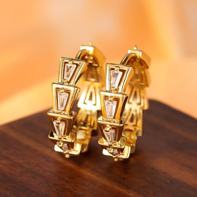 Exaggerated Ladder Square Circle Personality Versatile Trendy Ear Buckle Design Sense Trendy Personality Jewelry and Accessories