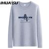 IHUASU Spring and Autumn Men's Long-sleeved T-shirt Men's O-collar Bottoming Shirt Men's Top Clothes T-shirts
