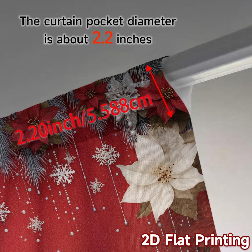 2D Flat Printing  JIT 2pcs   Curtains (Without Rod) Festive Curtains Modern Curtains&Window Treatment Prints Light Filtering
